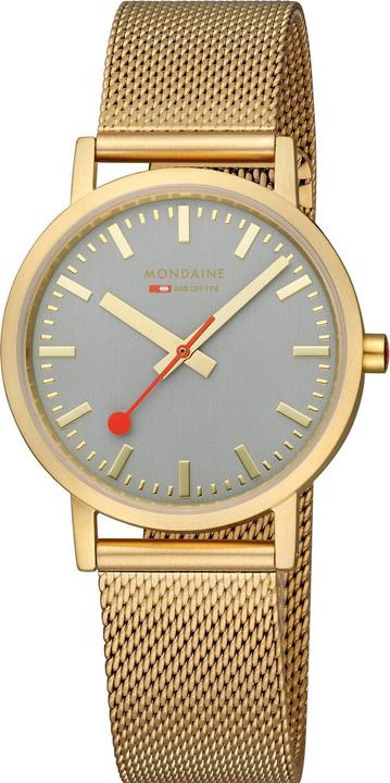 Mondaine Classic - von der Natur inspiriert - Ip Gold (Analogue wristwatch, 36 mm)