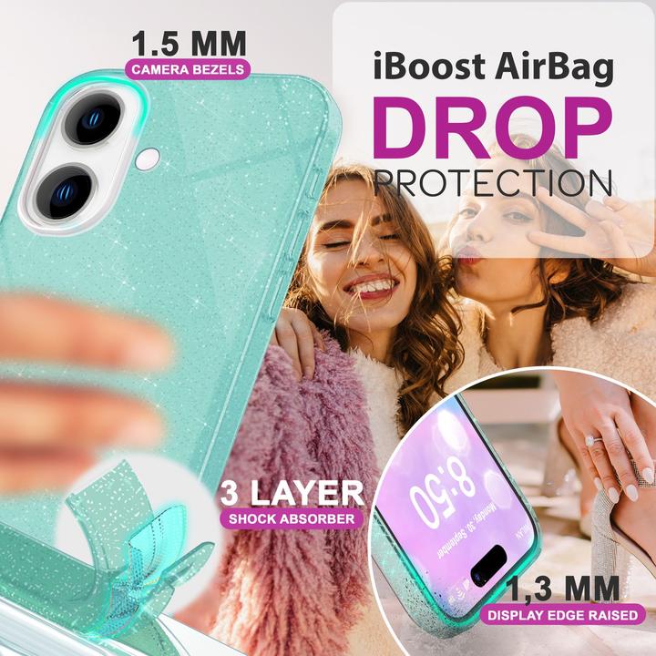 Image du produit Nalia Étui hybride pailleté (Apple iPhone 16 Plus)