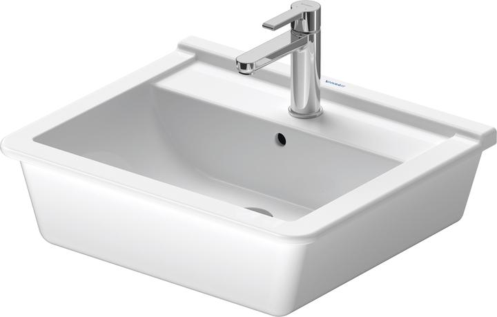 Productafbeelding Duravit Inbouwwastafel STARCK 3 m ÜL HLB 560x460mm 1 kraangat wit WG (460 mm, 560 mm)