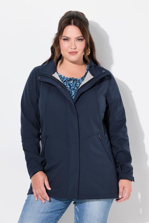 Image du produit Ulla Popken Veste technique HYPRAR à capuche, tissu Softshell déperlant, coupe évasée (42, 44)