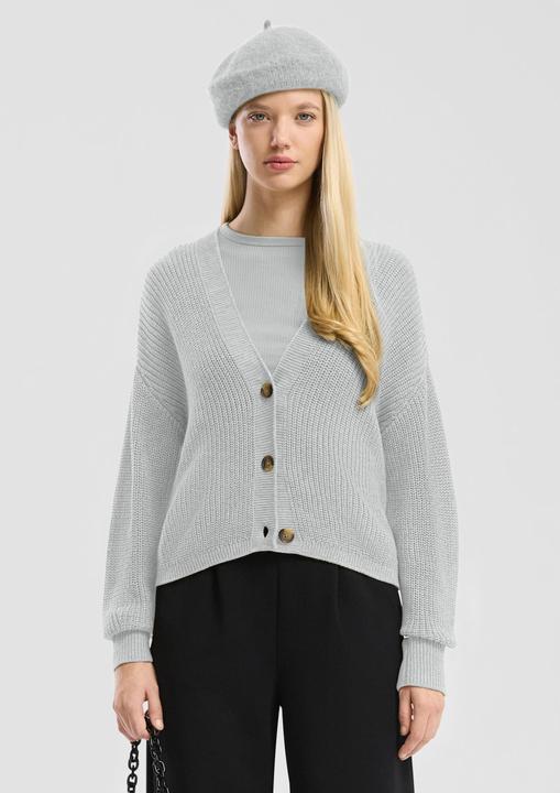 Produktbild s.Oliver Strickjacke Melierte Strickjacke aus Baumwollmix (M)