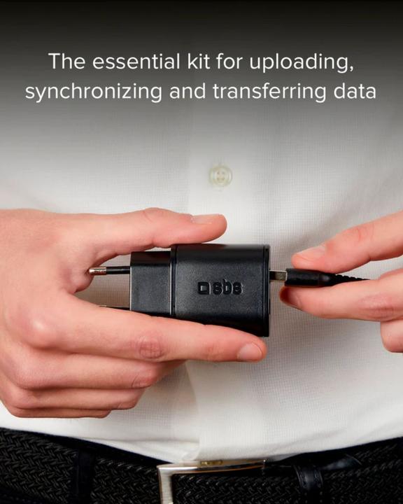 Image du produit SBS Kit de chargement USB de voyage avec câble Type-C (10 W, 1 portion)