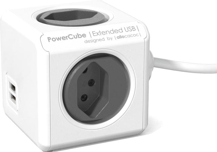 Produktbild Allocacoc PowerCube S+ (6 x, Typ 13, USB-A, 3 m)