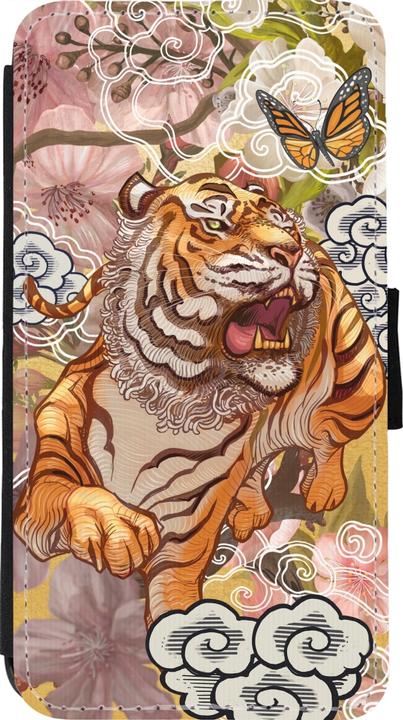 Produktbild PhoneLook Hülle Wallet schwarz Spring 23 japanese tiger (Apple iPhone 11 Pro)