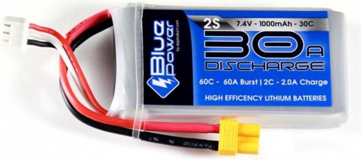 Produktbild EP BluePower LiPo-Akku 7.4V 1000mAh 30C (7.40 V, 1000 mAh)