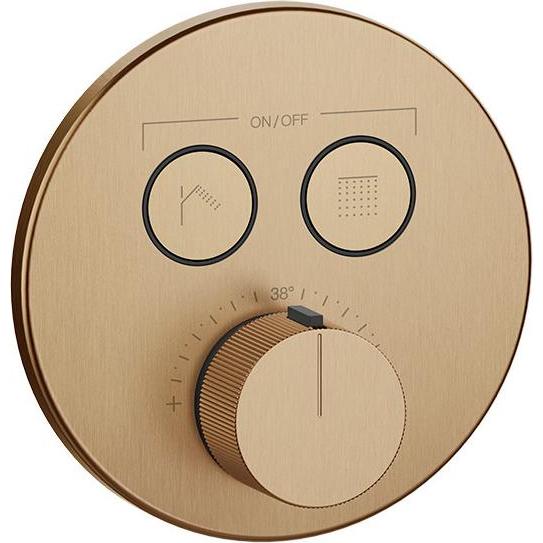 Gessi, Badarmatur, Hi-Fi Fertigmontageset Thermostat mit Tasten-Bedienung on/off. 2-Wege