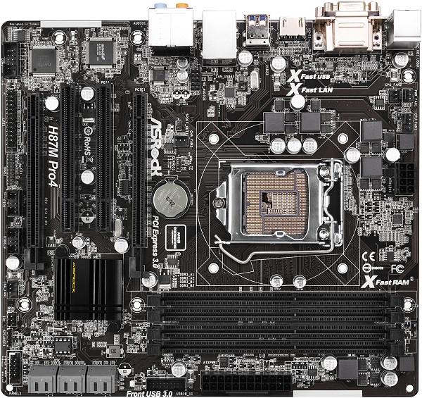 Produktbild AsRock H87M Pro4 (LGA 1150, Intel H87, mATX)