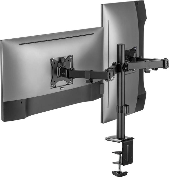 Produktbild Wiltec Monitorhalterung 2 Monitore bis 32" Bildschirmhalterung Tischklemme VESA (Tisch, 32", 9 kg)
