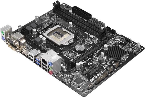 Produktbild AsRock B85M-HDS, LGA1150, Micro ATX (LGA 1150, Intel B85, mATX)