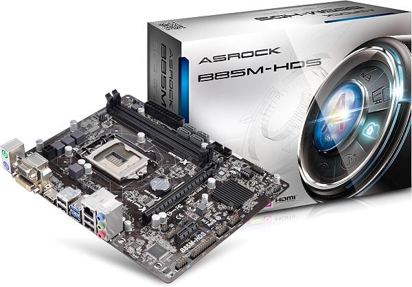 Produktbild AsRock B85M-HDS, LGA1150, Micro ATX (LGA 1150, Intel B85, mATX)