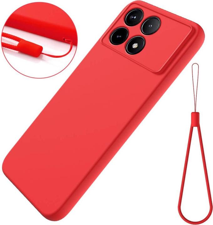 Image du produit Cover-Discount Xiaomi Poco X6 Pro - Housse en caoutchouc silicone rouge (Xiaomi Poco X6 Pro)