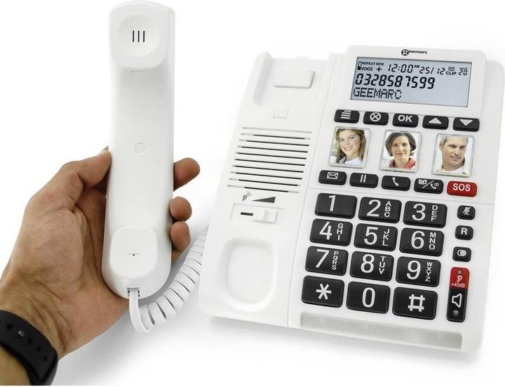 Productafbeelding Geemarc CL610 Noodtelefoon met snoer en SOS polsbandje
