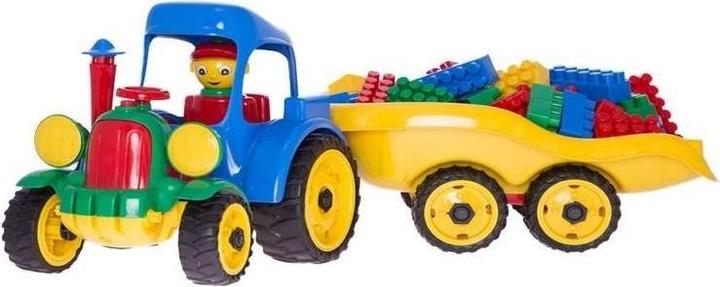 Teka Traktor mit Anhänger mit Blöcken