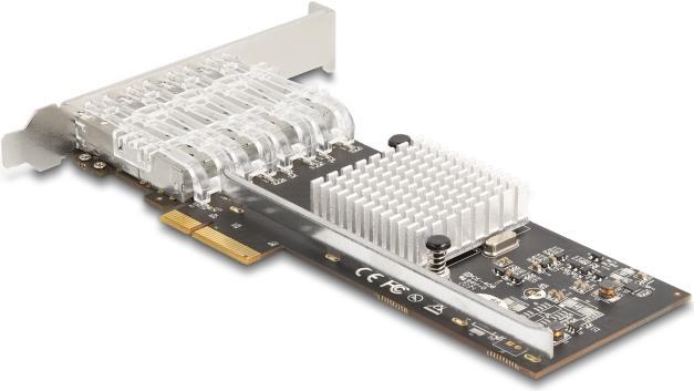Produktbild Delock PCI Express x4 Karte zu 4 x SFP Slot Gigabit LAN i350 (Mini PCI Express)