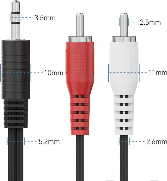 Produktbild HDgear Audio-Kabel 3.5 mm Klinke - Cinch 0.5 m (0.50 m)