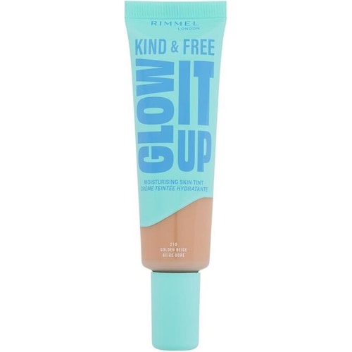 Rimmel London, Foundation, Kind & Free Glow It Up Moisturising Skin Tint (210 Golden Beige)