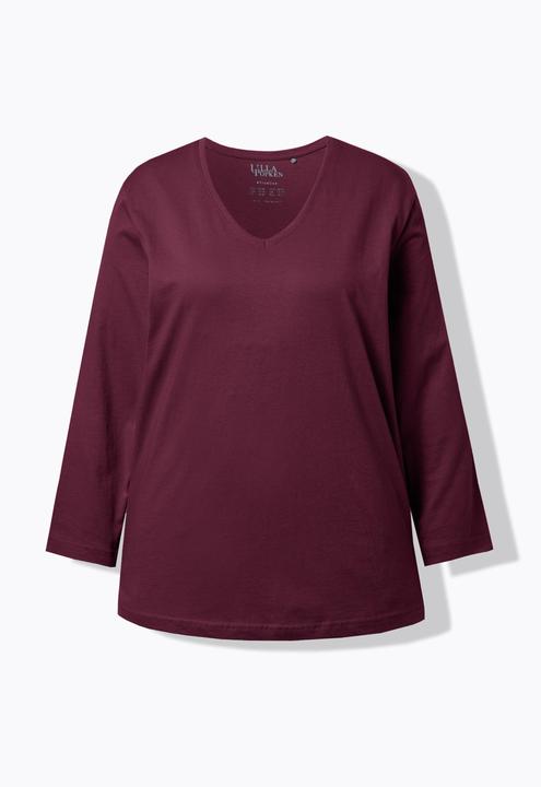 Produktbild Ulla Popken Shirt, V-Ausschnitt, Relaxed, Langarm (42, 44)