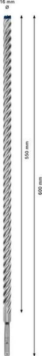 Image du produit Bosch Professional Zubehör Foret marteau Expert SDS plus-7X, 16 x 550 x 600 mm (16 mm)