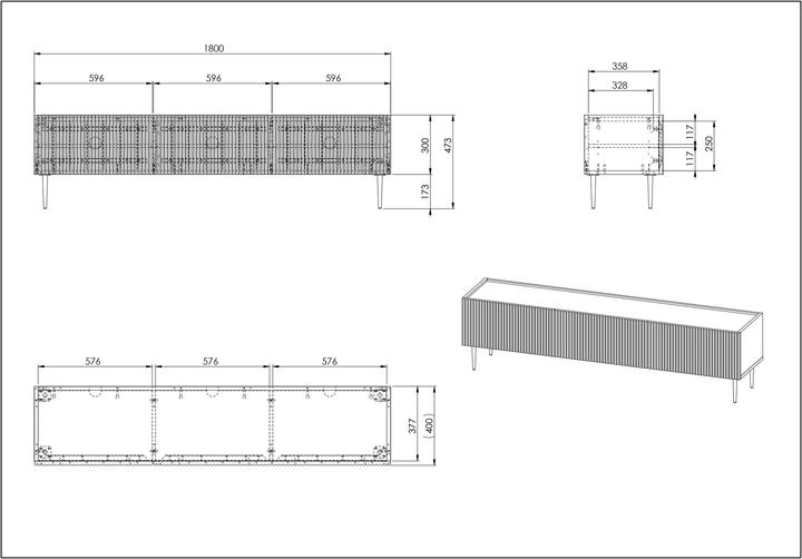 Produktbild micasa Ilvi Ilvi (180 x 40 x 47.5 cm)