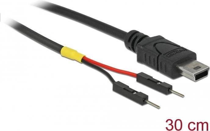 Produktbild Delock USB Stromkabel Mini-B auf 2 x Pfostenstecker einzeln Strom 30 cm (0.30 m)