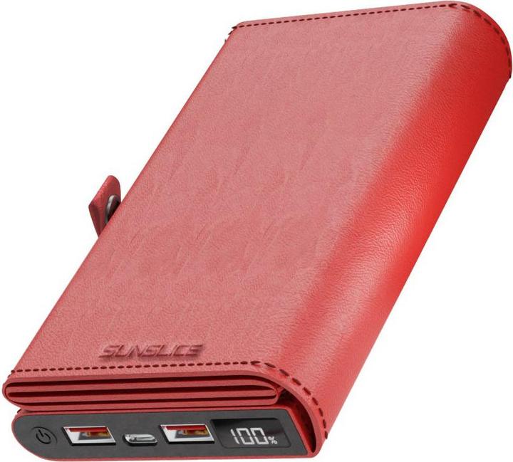 Produktbild Sunslice Electron 8W - 10'000 mAh Solar Powerbank Red (10000 mAh, 18 W, 20 Wh)