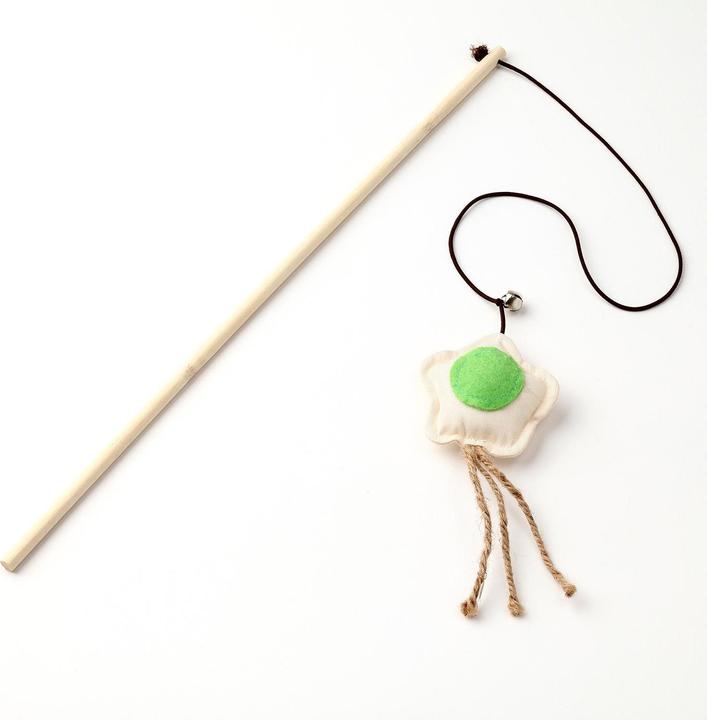 Actual product image Anijoy Cat play fishing rod flower (Plush toy cat)