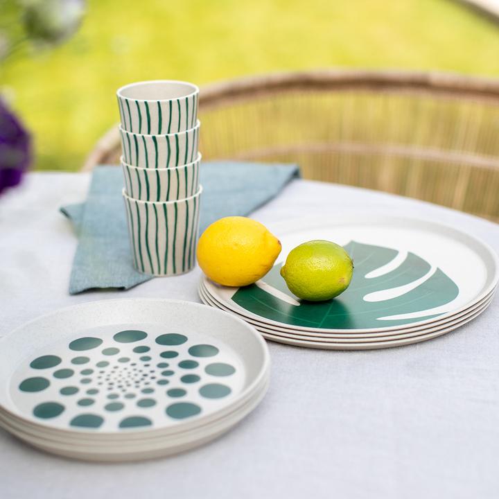 Produktbild Koziol Trinkbecher Connect S Monstera 190 ml, 4 Stück, Beige/Grün (0.19 l, 4 x)