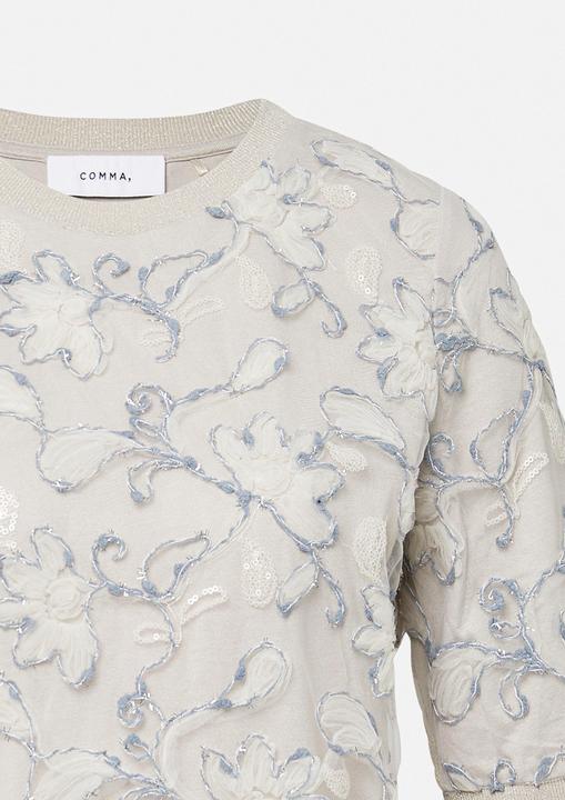 Immagine prodotto Comma Bluse Kurzarmshirt mit Glitzergarn- und Paillettenapplikation (46)