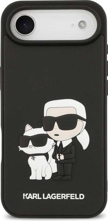 Image du produit Karl Lagerfeld Back panel cover Apple iPhone Air 3D Rubber Karl and Choupette Case Black (Apple iPhone Air)
