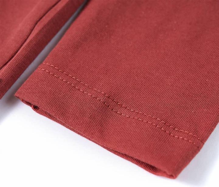 Immagine prodotto vidaXL Camicia da bambino a maniche lunghe rosso scuro 92,Materiale: 100 (92)