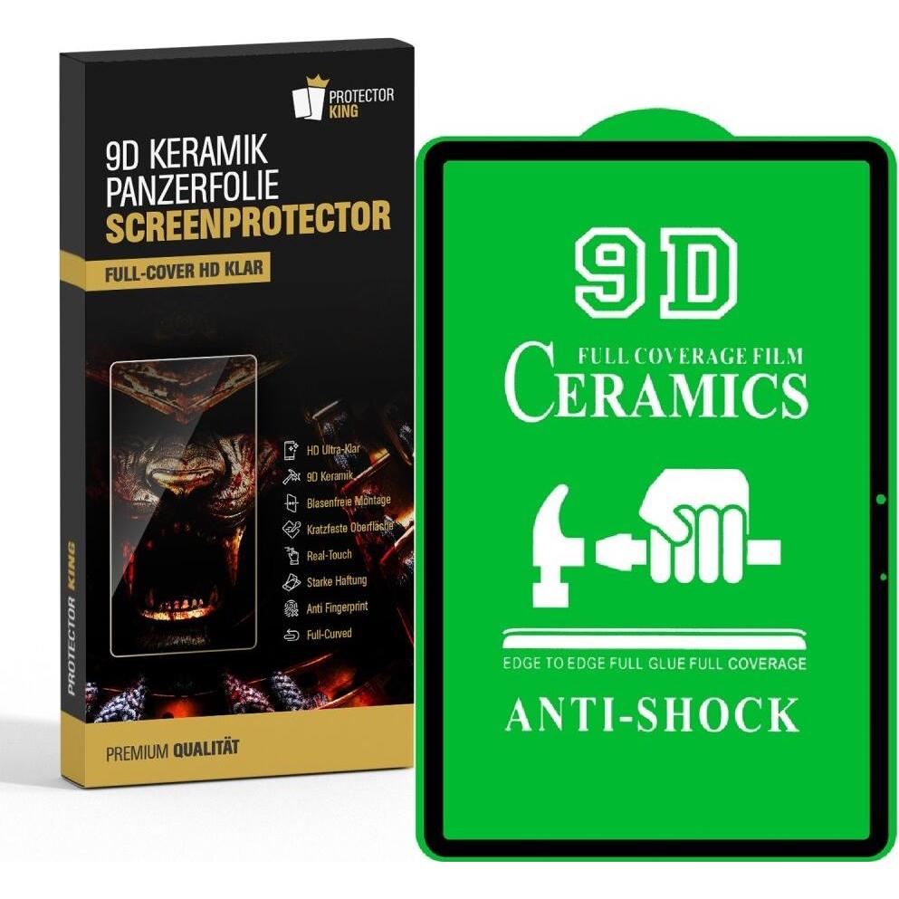 Protectorking 6x Ceramic-Glass Full Cover HD Klar (6 Stück, Galaxy Tab S8 Ultra), Tablet Schutzfolie