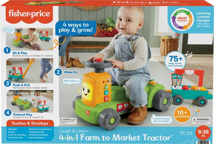 Produktbild Fisher-Price Lernspass 4-in-1 Markt-Traktor (D,E, F)