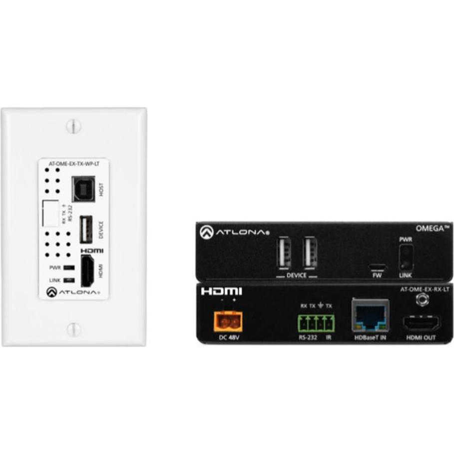 Atlona Wallplate HDBaseT extender set for HDMI with USB (0.07 m, HDMI), Video Kabel