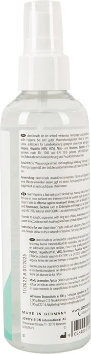 Actual product image Joydivision Clean & Safe (200 ml)