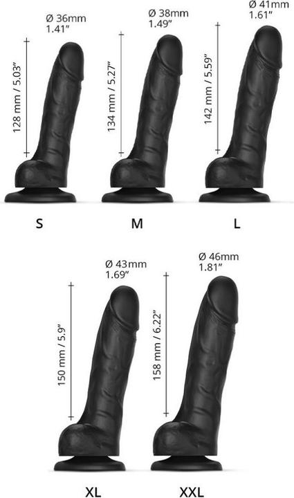 Actual product image Strap-on-me Realistic Sliding Dildo (M)