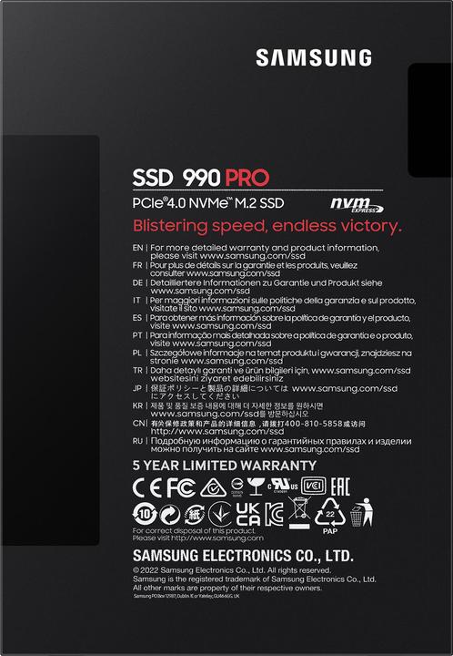 Actual product image Samsung 990 Pro (4000 GB, M.2 2280)