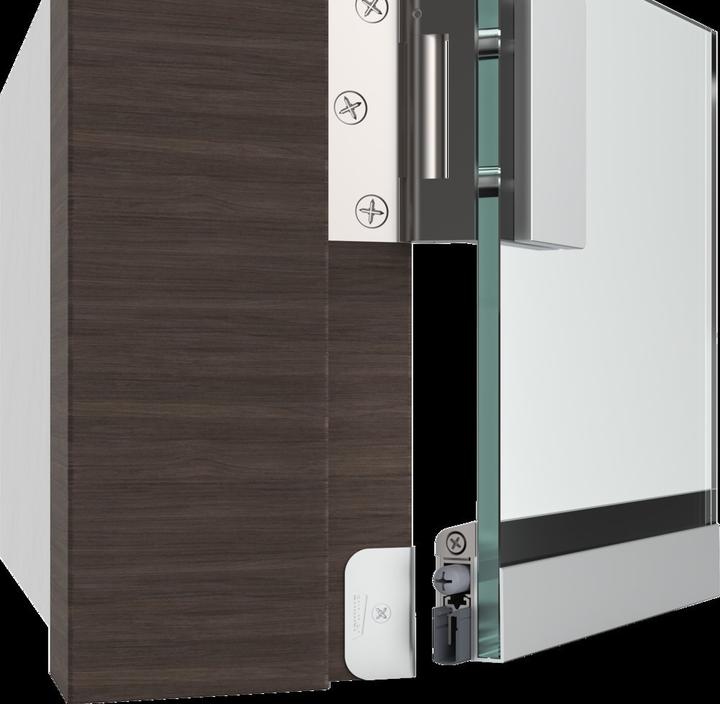 Produktbild Athmer Türdichtung Schall-Ex® GS-8 1-407 1-seitig Länge 1083 mm Aluminium silberfarben eloxiert Glastüren
