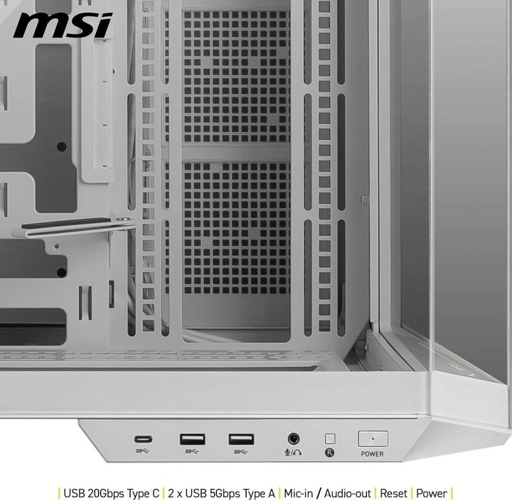 Produktbild MSI MAG PANO 100L PZ WHITE (ATX, Mini-ITX)