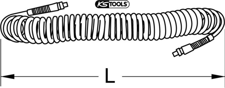 Produktbild KS Tools PU-Druckluft-Spiralschlauch. Ø 8mm 515.3335