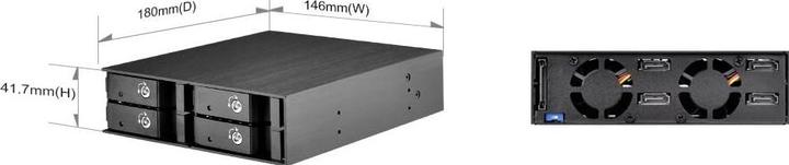 Actual product image Silverstone FS204 enclosure for storage drives