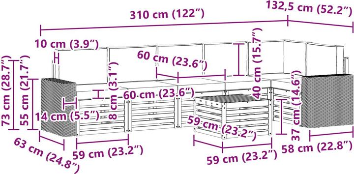 Produktbild vidaXL Sofagarnituren