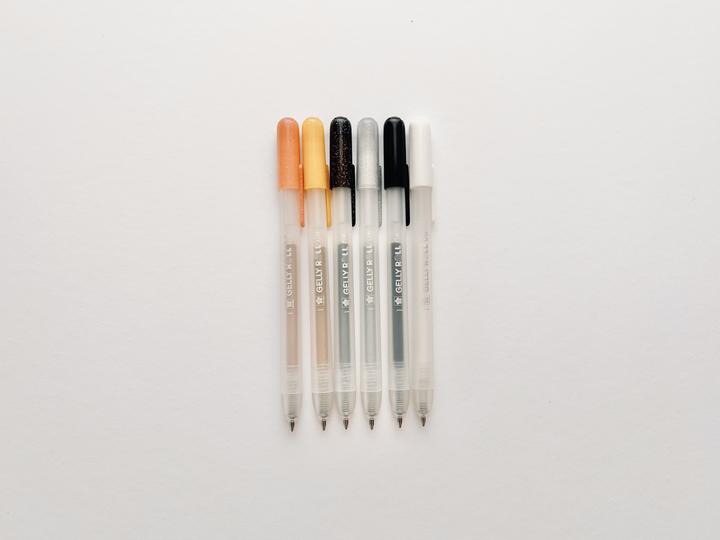 Immagine prodotto Sakura Roller Gelly Clicker (argento chiaro, Argento scuro, Bianco, Nero, Oro, Rame, 6x)