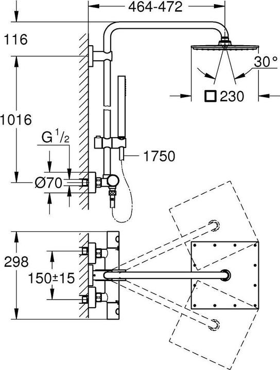 Produktbild Grohe SmartControl Duschsystem UP