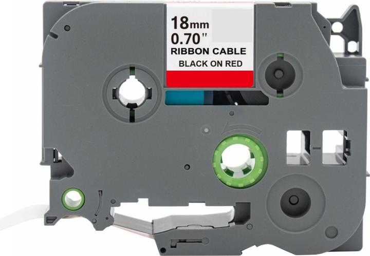 Immagine prodotto Hermex Alternatives Etikettenband zu Brother TZe-FX441 Beschriftungsband (1.80 cm, Nero, Rosso)