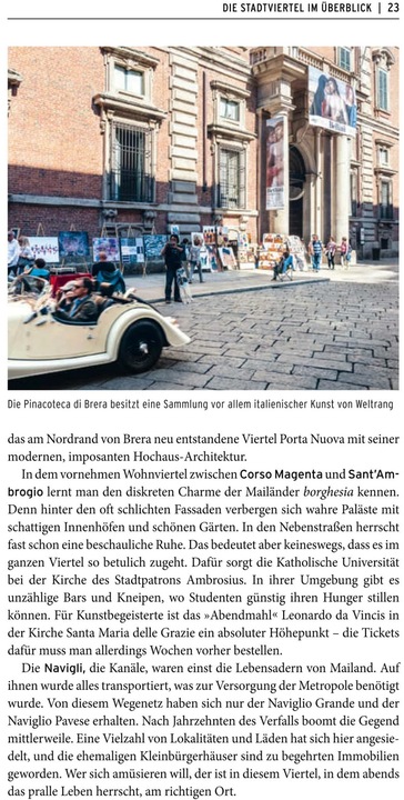 Immagine prodotto on tour Reiseführer Mailand (Tedesco, Susanne Kilimann, 2019)