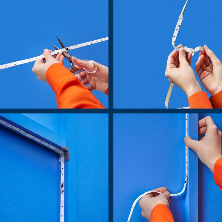 Actual product image WiZ RGBIC LED strip 10m (5+5) Type-C (Multicoloured, RGBIC, White, 1000 cm, Indoor)