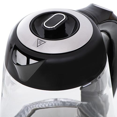 Actual product image Adler AD 1285 Electric, 2200 W, 1.7 L, Glass / Stainless steel, 360 ° rotational base, Gray (1.70 l)