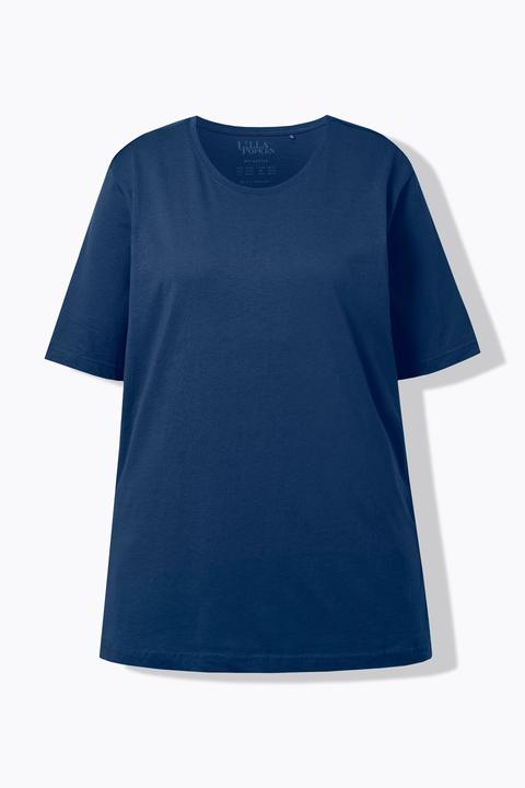 Actual product image Ulla Popken Basic Round Neck Short Sleeve Relaxed Fit Tee (62)