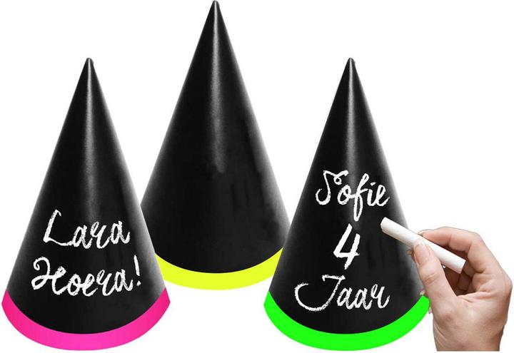 Folat Beschrijfbare feestmutsen (6 Pcs.)