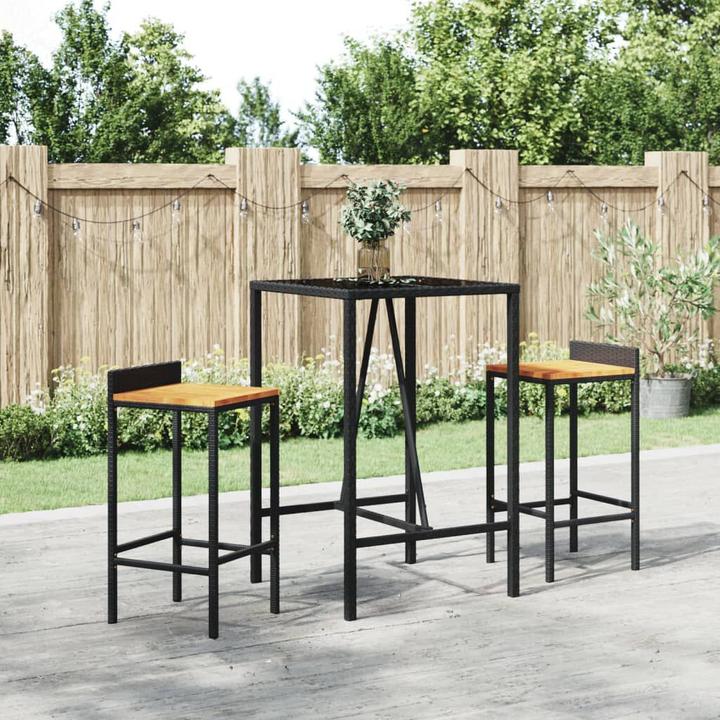 Produktbild vidaXL Bartisch mit Glasplatte (70 x 70 x 110 cm)